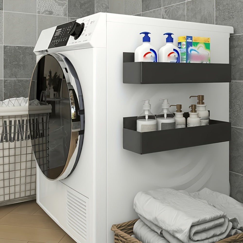 Magnetic Refrigerator Storage Rack 2/4pcs Fridge Side Organizer, Multi-Purpose Magnetic Storage Box for Kitchen Bathroom