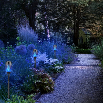 Solar Torch Lights Flickering Flame Outdoor, Dancing Flame Solar Garden Lights, Landscape Pathway Torch for Garden