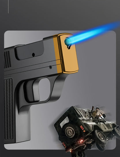 Cigarette Box Lighter Creative Design, Windproof Butane Torch with Adjustable Flame, Cigar & BBQ Lighter