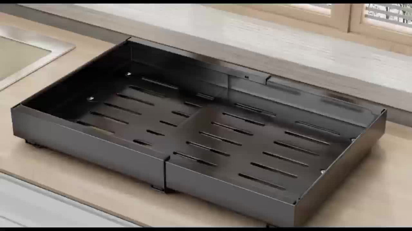 Expandable Pull-Out Cabinet Organizer with 12.6-20.5 Inch Width, Three-Track Slides and 2- or 4-Drawer Options