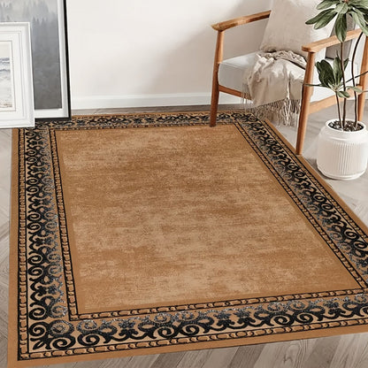 Area Rug Bohemian Vintage Flannel with 1000 g/m² Needle-Punch Weave in Three Washable Sizes