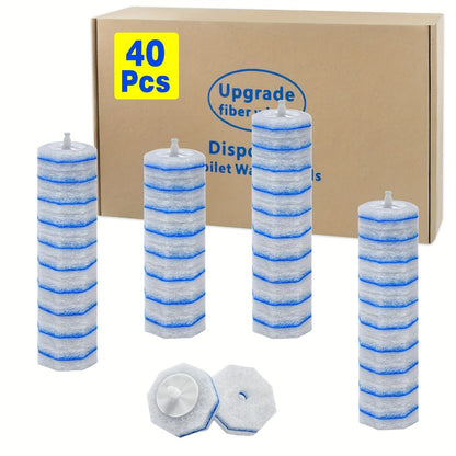 Toilet Wand Refills Compatible with Clorox ToiletWand, Disposable Microfiber Toilet Bowl Cleaner Refills