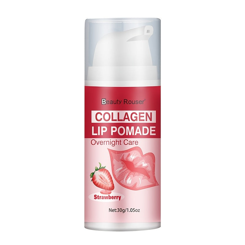 Lip Pomade Collagen 30g Moisturizing Plumping Lip Essence – Deep Hydration Day & Night Lip Care Nourishes Repairs Dry Chapped Lips