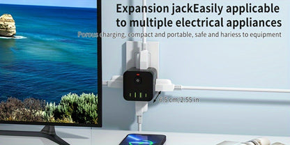 Surge Protector Power Socket 4 Side Outlets 2 USB-A 2 USB-C Overload Protection Power Off Switch for an Everyday Personal Care Routine