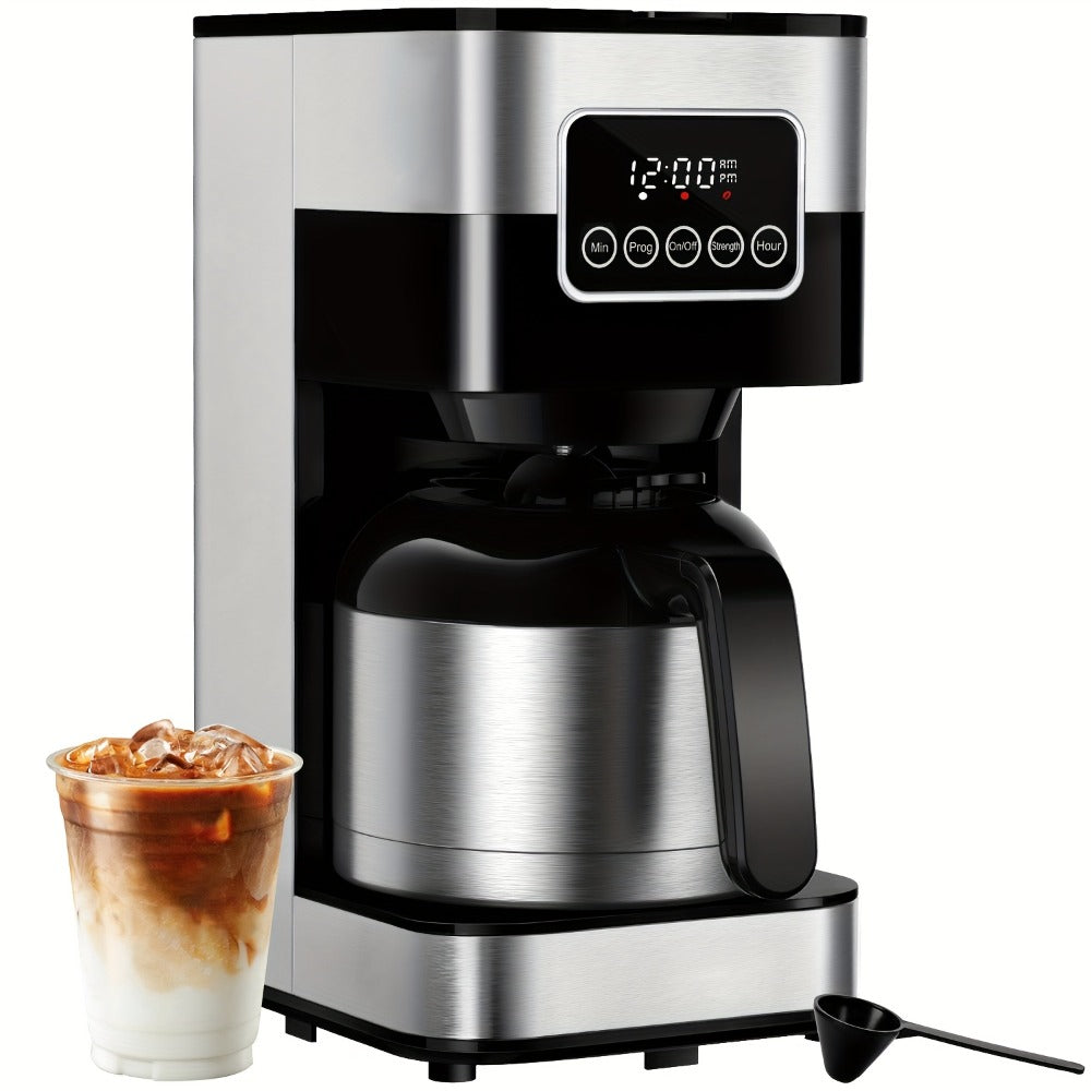 Touch Screen Programmable Drip Coffee Maker, Stainless Steel, Pause & Serve, Customizable Brew Strength