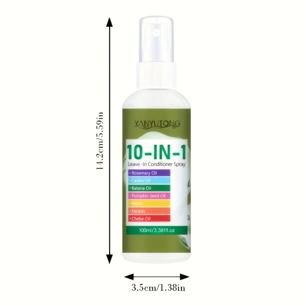 10-in-1 Hair Treatment Spray 100ml with Argan Oil Batana and Rosemary - Anti-Breakage Split for Bath Time, Home Spa and Personal Care