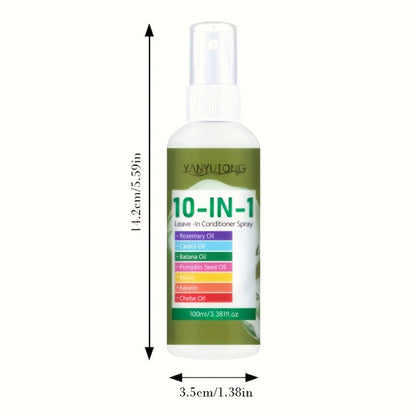 10-in-1 Hair Treatment Spray 100ml with Argan Oil Batana and Rosemary - Anti-Breakage Split for Bath Time, Home Spa and Personal Care