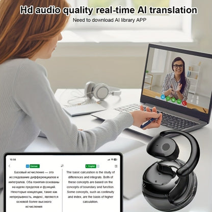 144-Language AI Real-Time Translation Earbuds, Two-Way Interpreter Earphones USB & Battery Rechargeable with Carrying Pouch