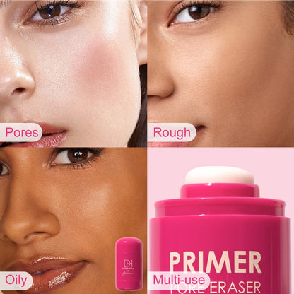 Pore Minimizer Face Primer Stick 2pcs Oil Control Matte Finish Makeup Base, for Makeup, Travel and Everyday Vanity Use