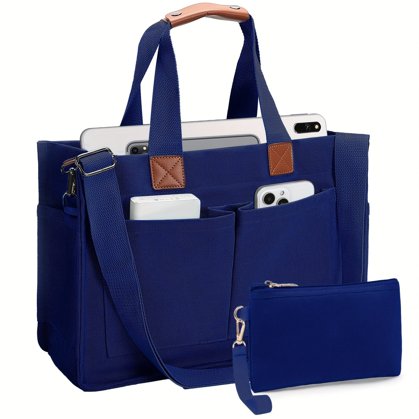 Large Utility Tote Bag for Women with Multiple Pockets, Adjustable Strap and Small or Large Sizes