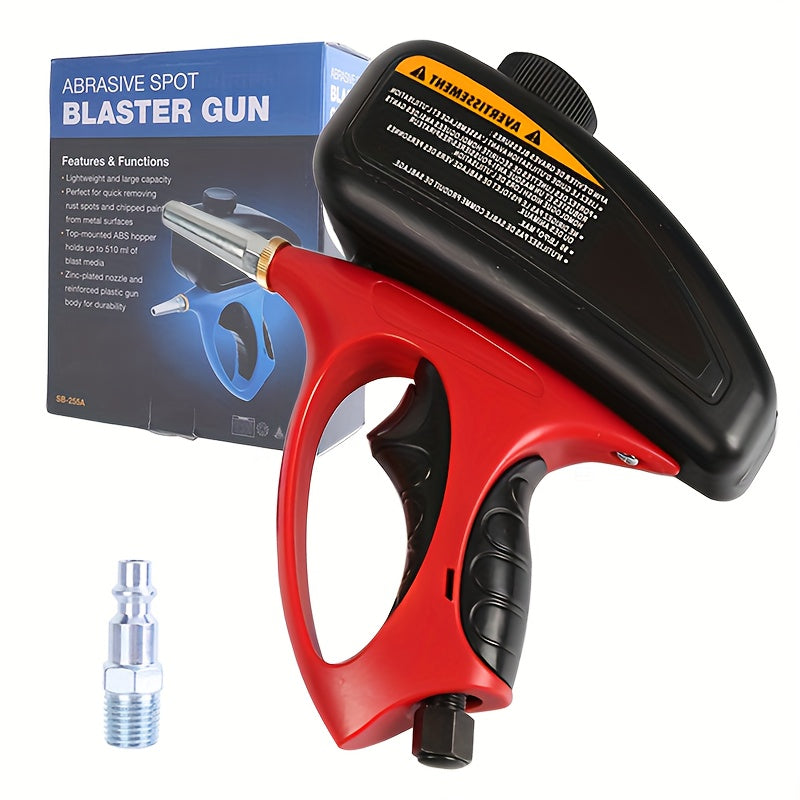 Sandblaster Gun for Air Compressor Pneumatic Abrasive Blasting, 90 PSI Max, 500ml Tank, Small Nozzle
