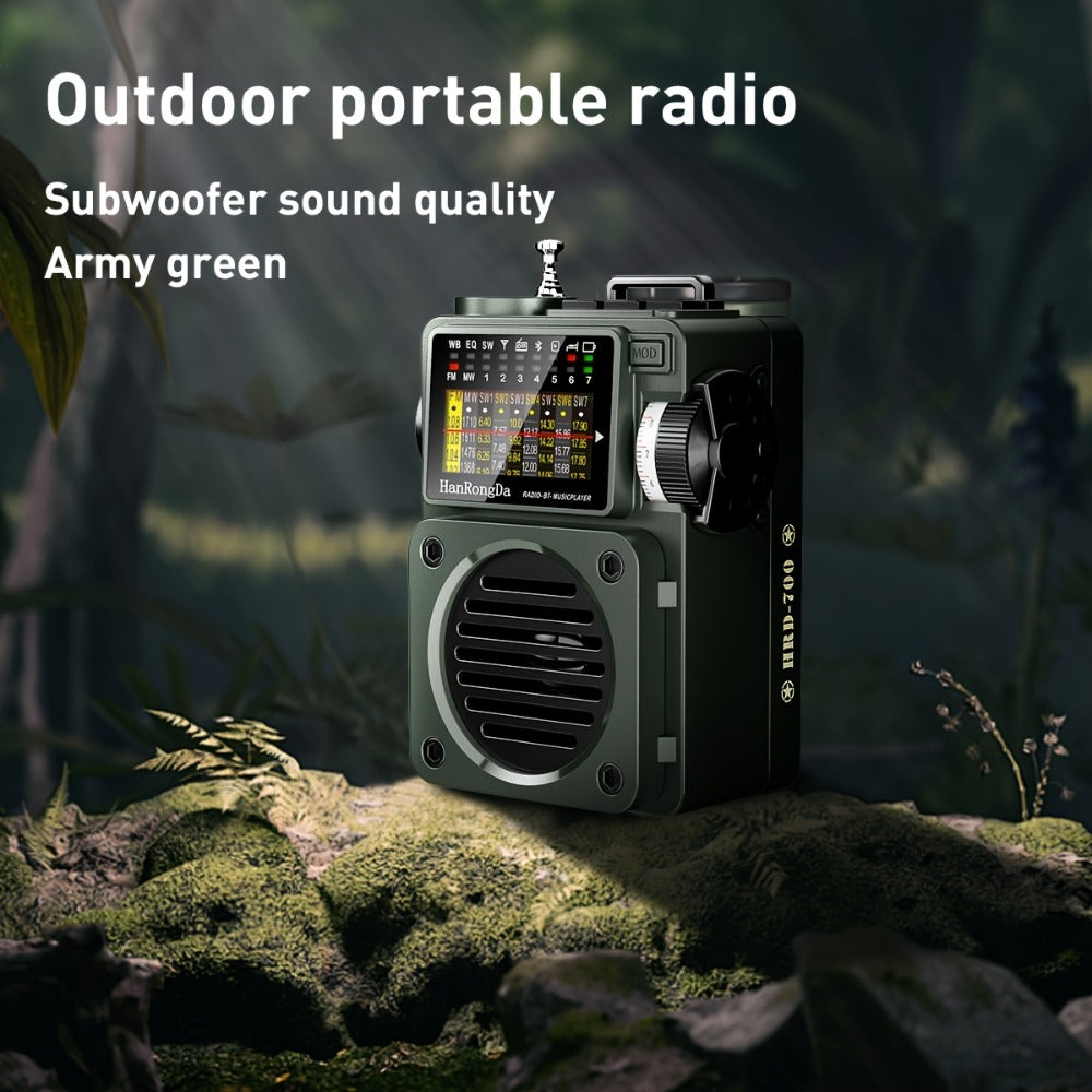 Shortwave Radio Bluetooth Speaker HRD-700 with FM MW SW WB NOAA Weather Alerts, MicroSD, ATS Presets