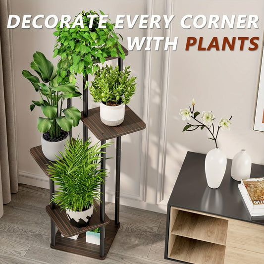 Plant Stand Indoor Multi Tier Corner Metal Flower Stand Tall Plant Shelf for Living Room Bedroom Patio for Garden, Patio and Yard Use