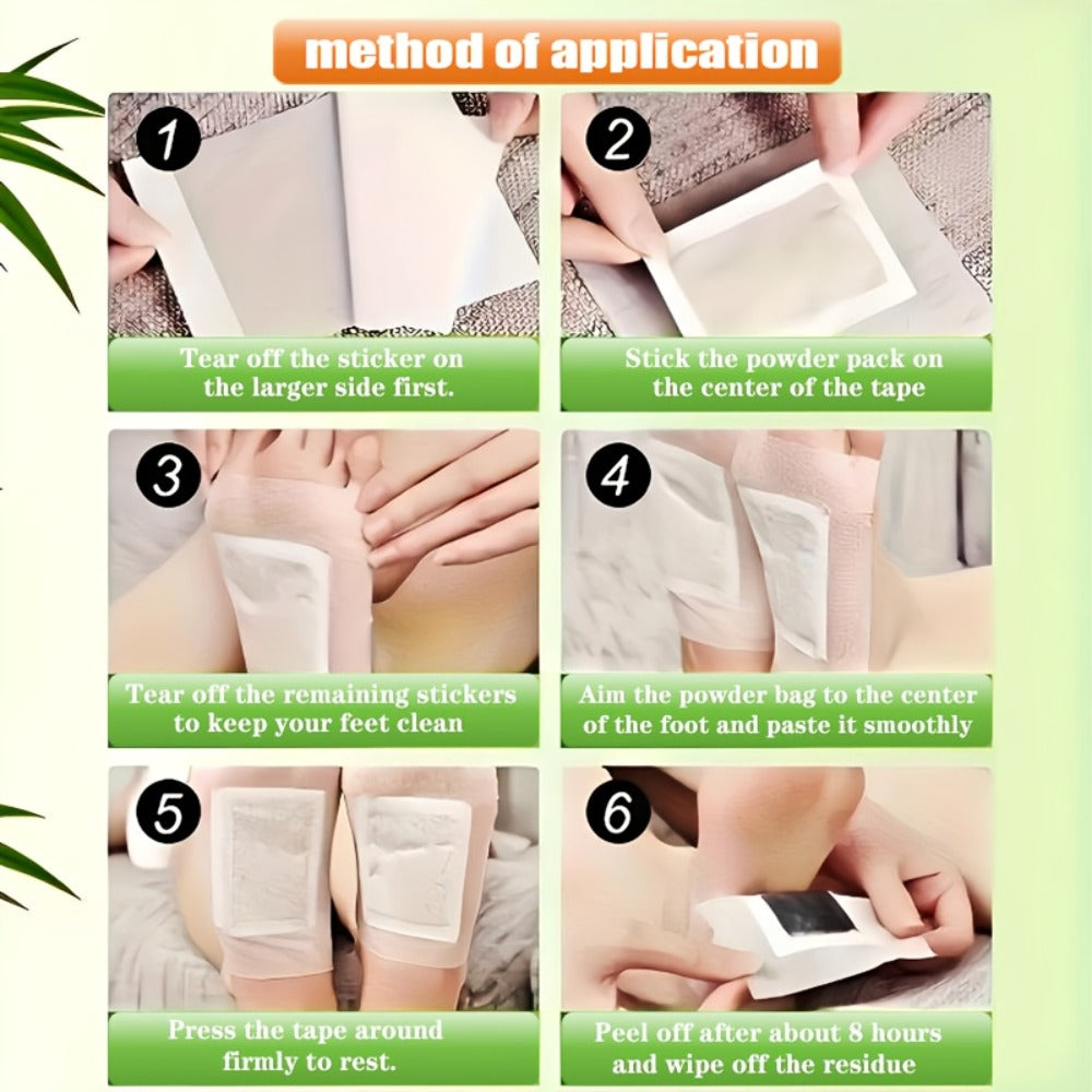 Foot Detox Pads 30 Pack Bamboo Vinegar Ginger Powder Natural Plant Ingredient Deep Cleansing Moisturizing Patches