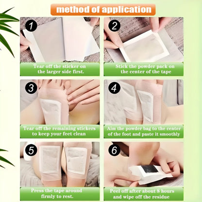 Foot Detox Pads 30 Pack Bamboo Vinegar Ginger Powder Natural Plant Ingredient Deep Cleansing Moisturizing Patches