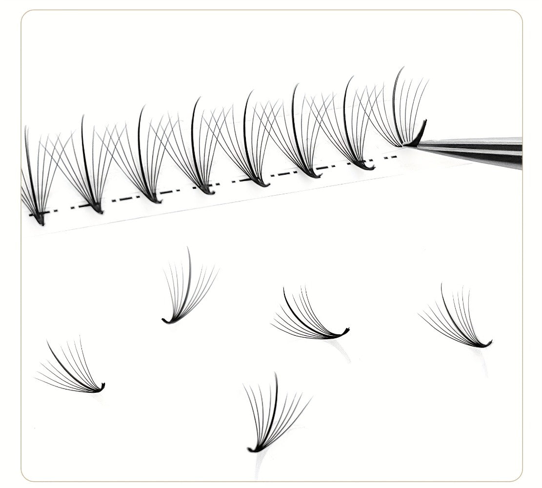 120-Fan Tray Premade Volume Lash Extensions 5D 7D 9D Wispy Faux Mink Eyelash Extensions C D Curl Mix 8-15mm