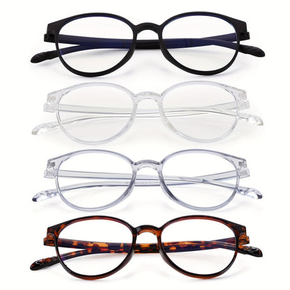 Reading Glasses – Three-Pair Rimless Metal Readers in Multiple Colors and Strengths with Multiple Strength and Color Options