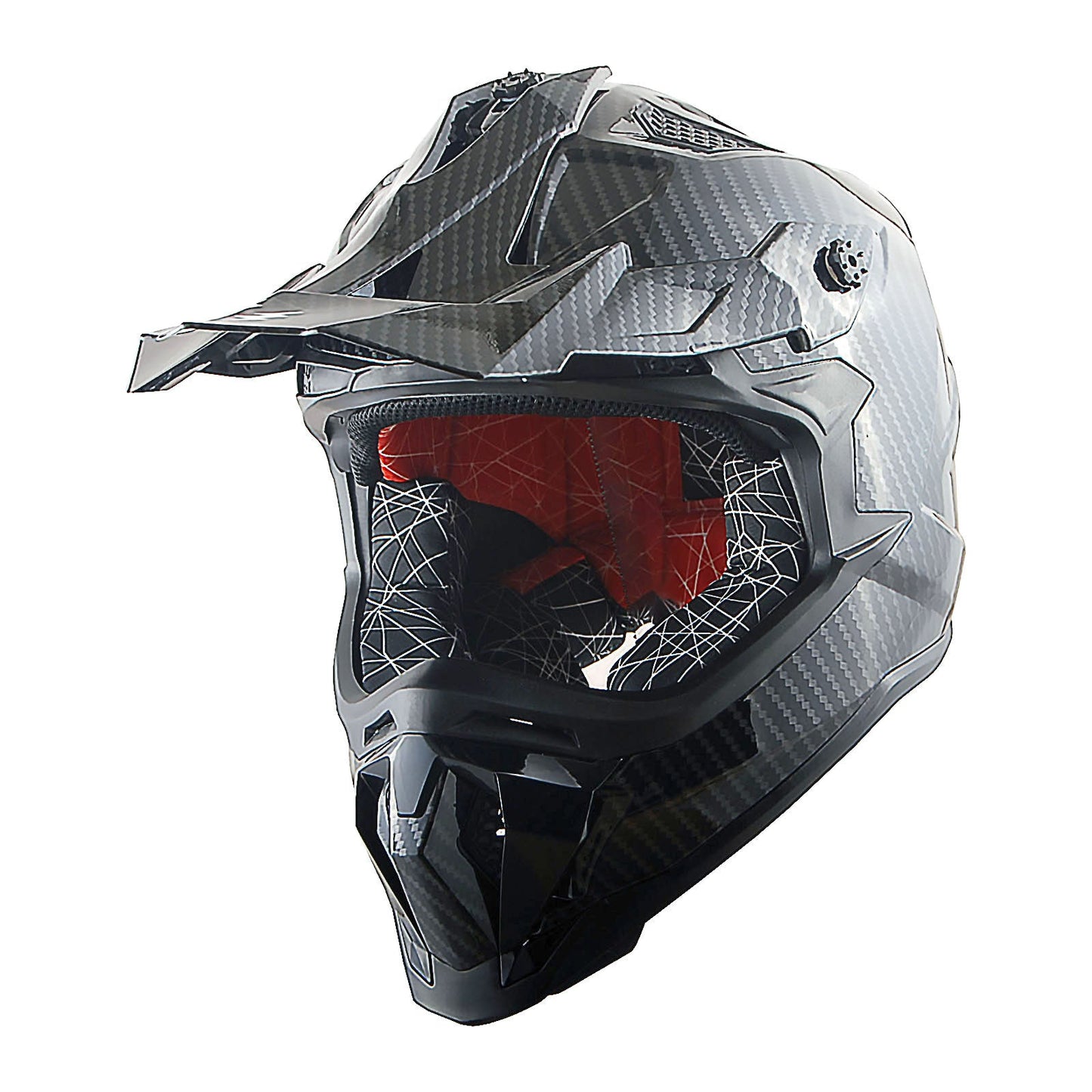 Motorcycle Helmet 1STORM Dirt-Bike Full-Face Shell with Peak Visor, XS-XXL Sizes, Padded Liner and Graphic Styles