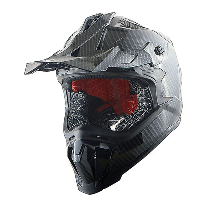 Motorcycle Helmet 1STORM Dirt-Bike Full-Face Shell with Peak Visor, XS-XXL Sizes, Padded Liner and Graphic Styles