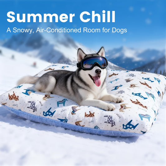 Breathable Washable Dog Bed Mattress – All-Season Pet Mat with Removable Cover & Non-Slip Bottom
