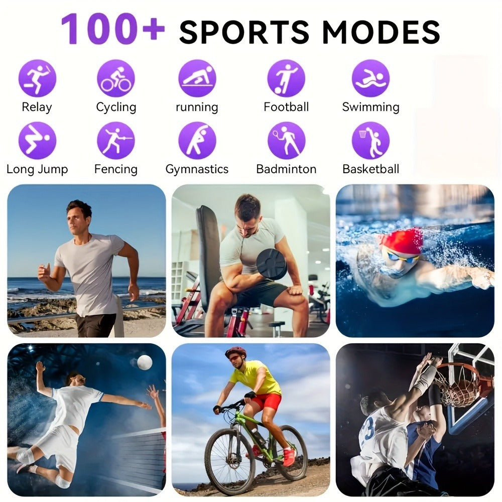 Flashlight Compass Outdoor Smartwatch for Men 100+ Sport Modes Sleep Monitor Pedometer Calorie Tracker for a Home Lash Beauty Routine