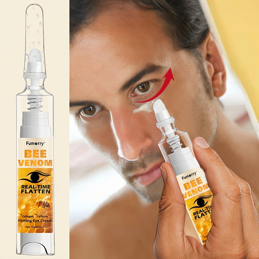 Bee Venom, Caffeine and Collagen Eye Cream Pen with White-and-Gold Body and Precision Dispenser Tip