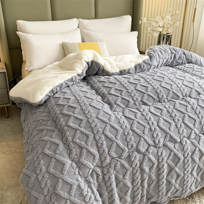 Plush Thick Comforter Blanket – Premium Warm Winter Duvet with 100% Microfiber Fill, Soft Fluffy Bedding for Bedroom & Hotel