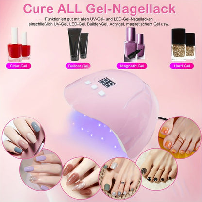 Complete Acrylic Nail Kit with Drill & UV Light for Beginners – Full Starter Set Everything Included for Nail Extensions Sculpting