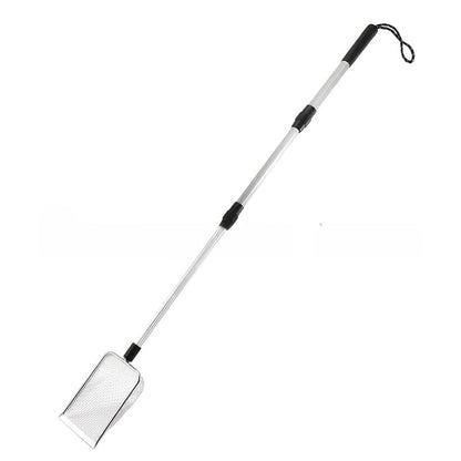 Beach Sand Sifter Scoop Telescopic Handle – Stainless Steel Retractable 3-Section Scoop for Treasure Hunting Shell Collecting Beach Combing