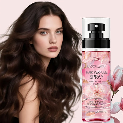 Hair Perfume Mist Cherry Blossom Scent 100ml - Fragrance Non-Greasy No-Wash Aromatic Hair for Bath Time, Home Spa and Personal Care