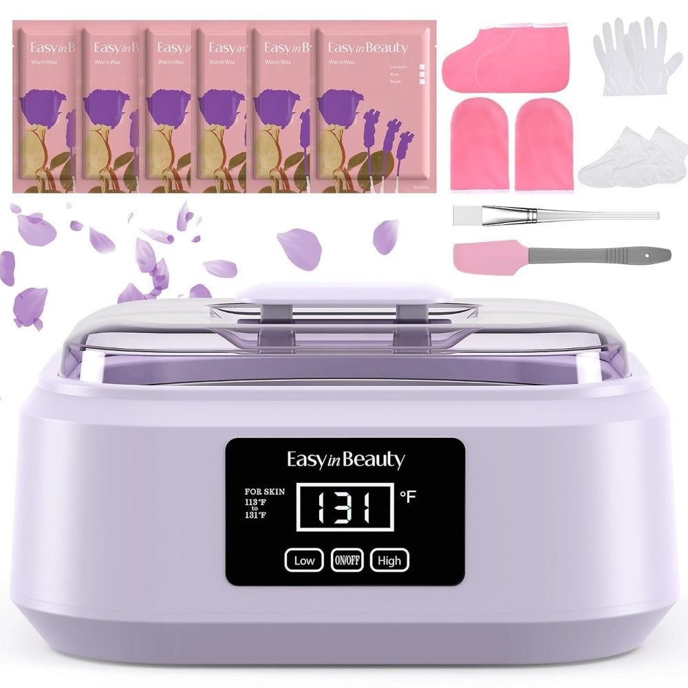 Paraffin Wax Warmer Kit 3000ml Touchscreen for Hands & Feet – Includes 6 Packs Refill Wax, Hot Wax Spa Bath for Arthritis Pain Relief & Deep
