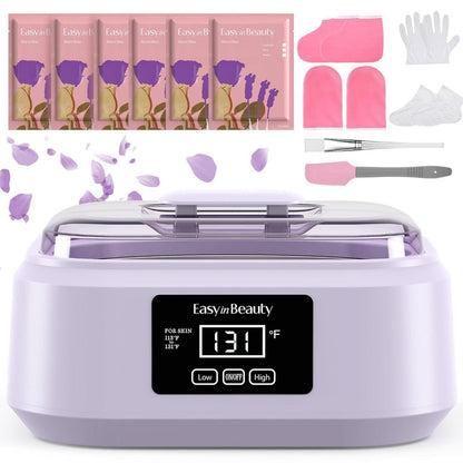 Paraffin Wax Warmer Kit 3000ml Touchscreen for Hands & Feet – Includes 6 Packs Refill Wax, Hot Wax Spa Bath for Arthritis Pain Relief & Deep