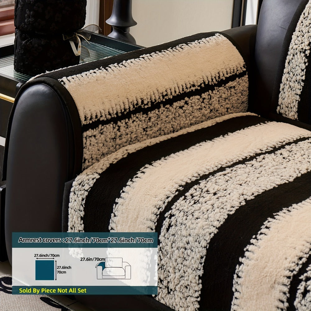Sofa Cover, Thick Plush Jacquard Couch Pad in Four Colors with Loveseat and Extra-Large Sizes