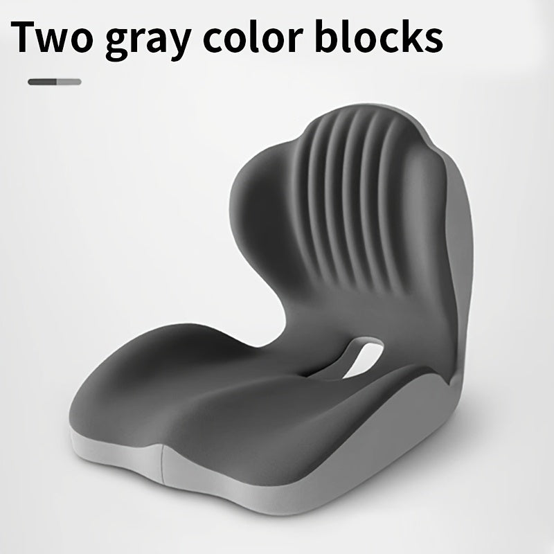 Memory Foam Seat Cushion Ergonomic with Back Support & Breathable Hollow Design – Comfortable Chair Pad for Office, Car Seat & Long Sitting