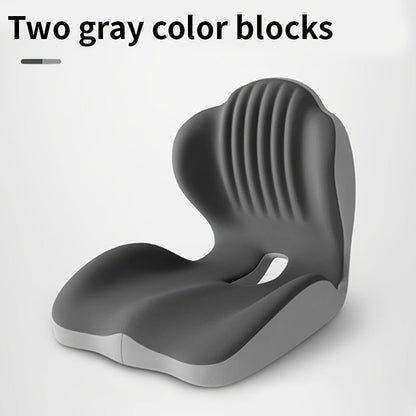 Memory Foam Seat Cushion Ergonomic with Back Support & Breathable Hollow Design – Comfortable Chair Pad for Office, Car Seat & Long Sitting
