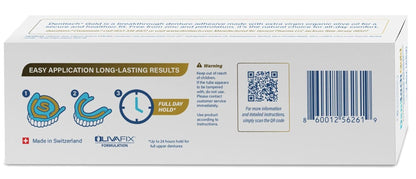Denture Adhesive Cream – Olive Oil-Based All-Day Secure Hold for Full & Partial Dentures, Zinc-Free Petroleum-Free Non-Glue Cushion Soft