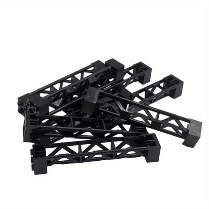 2x2x10 Pillar Support Bricks 20pcs Black – LEGO-Compatible Column Rod Blocks for MOC City Train Girder Military Architecture Builds