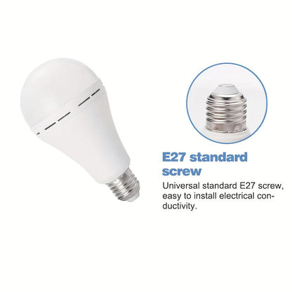 Emergency Light Bulb for Power Outages 2000mAh Rechargeable LED 6000K with Backup Battery, Auto-On Failure Detection