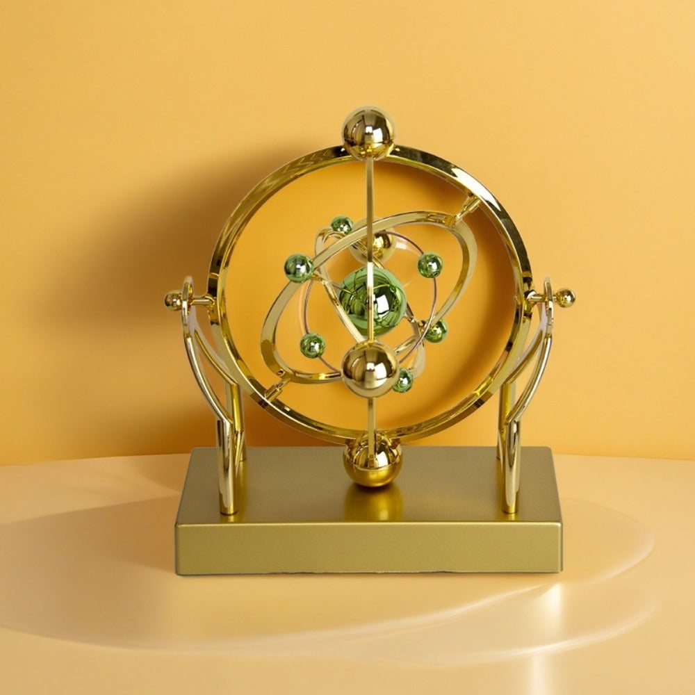 Perpetual Motion Pendulum Desk Decor - Cosmic Swing Solar System Planets Atomic Model Science for Entryways, Bedrooms and Living Spaces