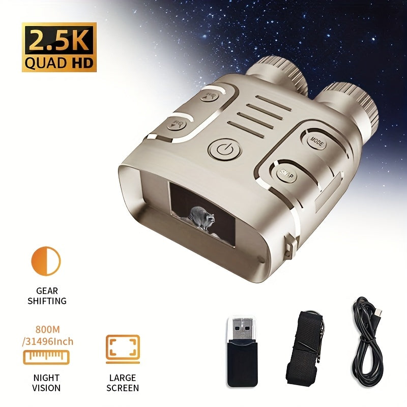 Infrared Night Vision Goggles HD 2.5K with 10X Zoom & CMOS Sensor – Full-Dark Visibility Binocular Scope for Hunting