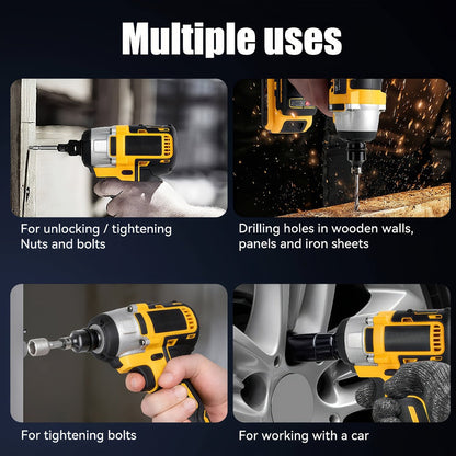 Cordless Impact Wrench 1/2 Inch Brushless, 450N.m 259Ft-lbs High Torque Impact Gun, 3300RPM Variable Speed