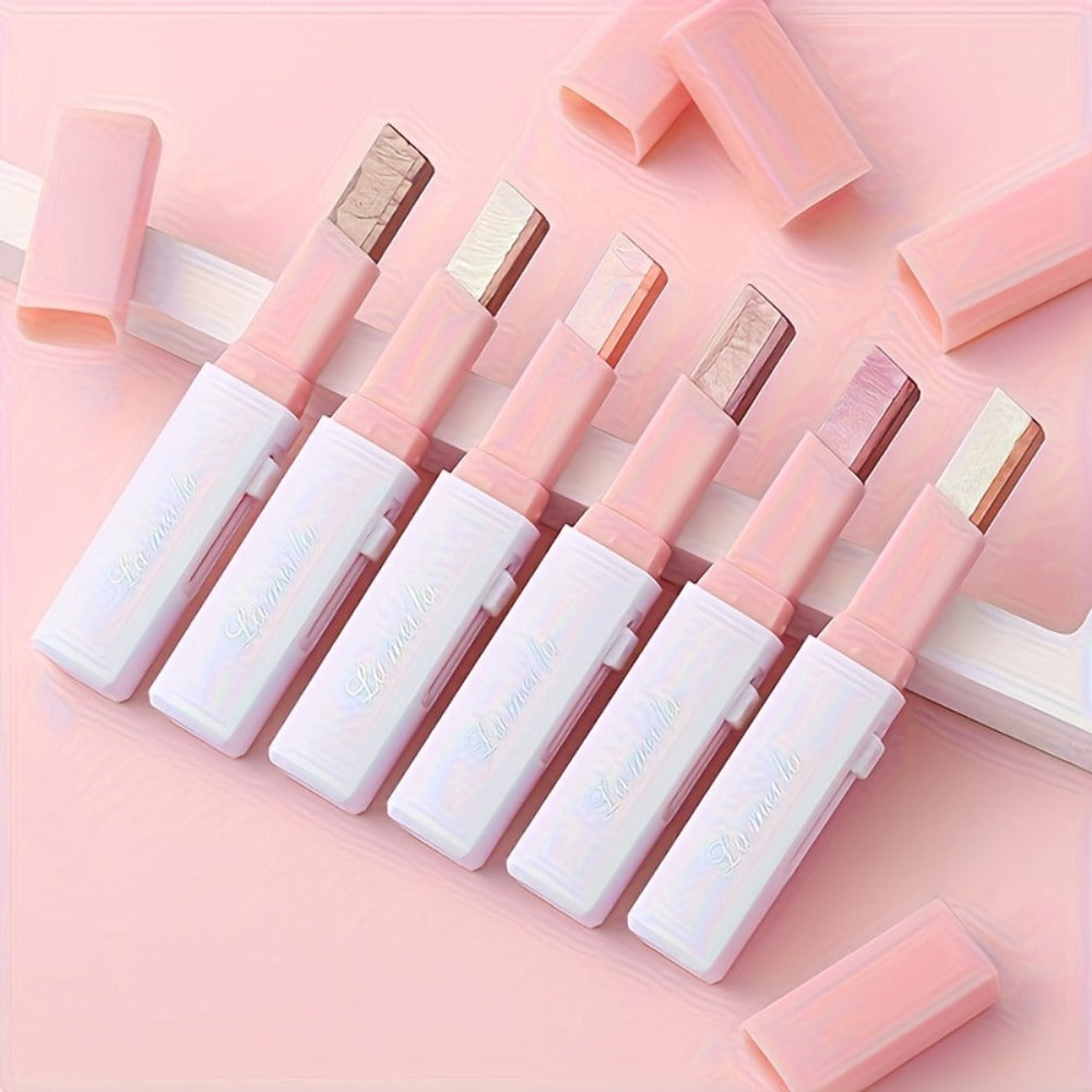Dual-Color Eyeshadow Stick Set 6pcs Waterproof Smudge-Proof, Highly Pigmented Twist-Up Eye Shadow Pencil Kit