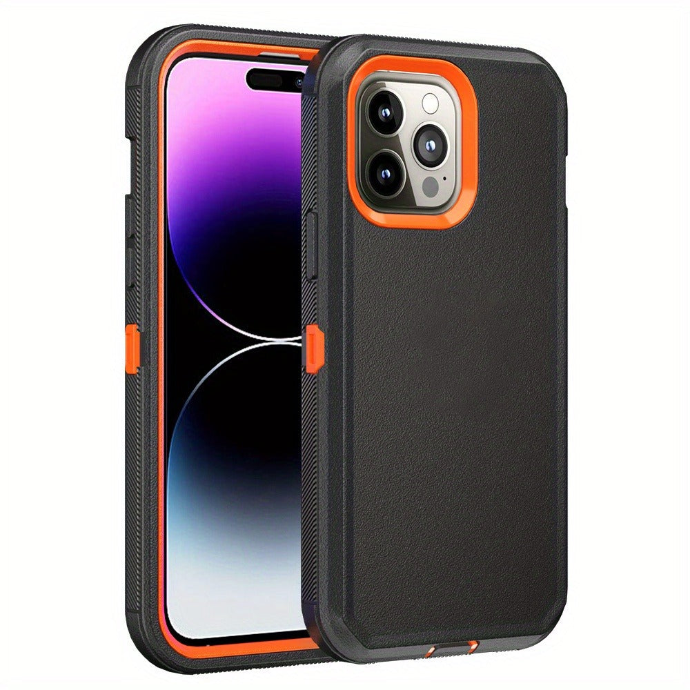 Phone Case Dual-Layer TPU and PC layered Armor with rear ring layout for iPhone 14 with Model-Specific Cutouts and Color Choices