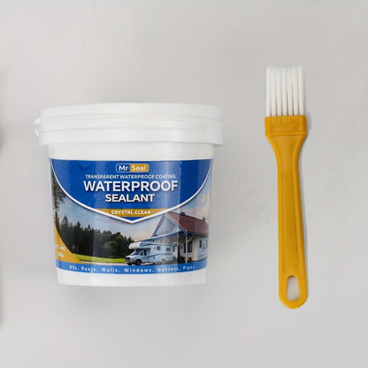 Clear Waterproof Sealant for RV Roof – Transparent Leak Repair Glue for Pipes, Gutters, Walls & Multi-Surface | Fast-Dry Water-Based Crack