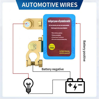 Battery Disconnect Switch Remote 12V 24V 240A – Wireless Kill Switch Auto Cut-Off Magnetic Relay, Anti-Drain Anti-Theft for Car Truck RV ATV