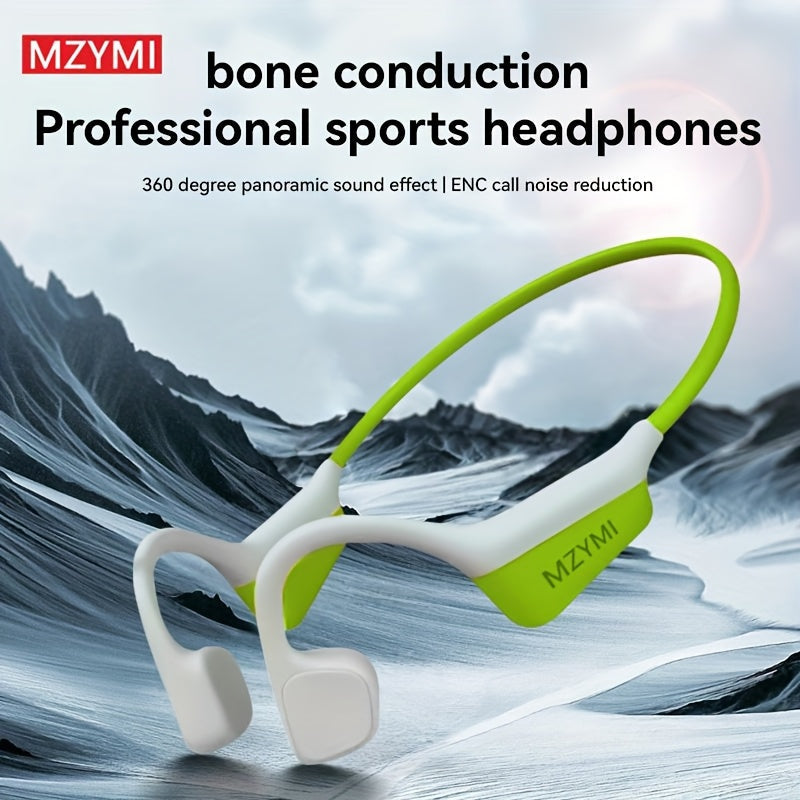 Bone Conduction Sport Headphones 15H Playtime Open-Ear Wireless Earbuds with Mic for Bedside Audio, Alarms and Room Entertainment