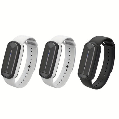 Ultrasonic Mosquito Bracelet 3-Pack, USB Rechargeable Intelligent Bug Wristband for Camping, Outdoor