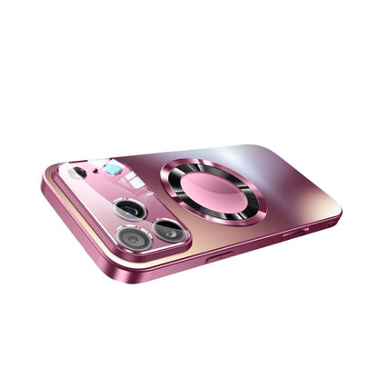 Phone Case Matte Titanium-Finish Cover with Built-In Glass Lens Protector for Select iPhone Models