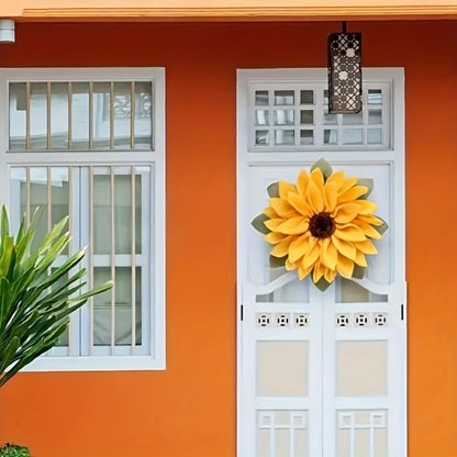 Sunflower Wreath for Front Door – Artificial Floral Wall Hanging Decor for Indoor Outdoor Home Office, Wedding Festival Thanksgiving