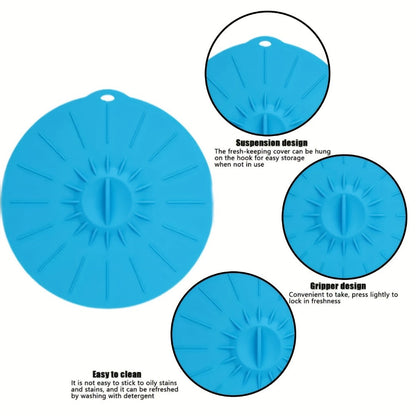 Silicone Food Lids 7 Pack 5 Sizes Reusable Stretch Lids for Bowls Cups Pots Pans – BPA Free Microwave Splatter Cover Airtight Leakproof Food